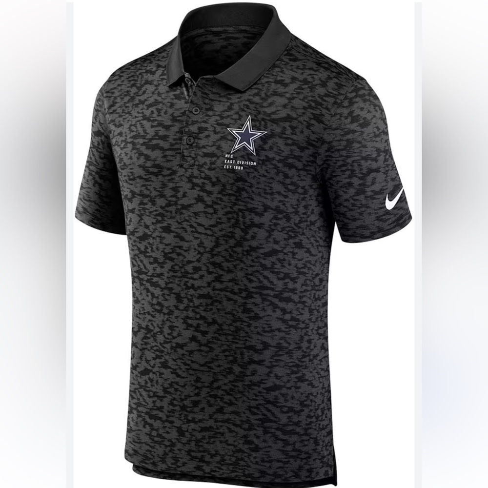 Nike Black Heathered Dallas Cowboys Polo with Star Logo